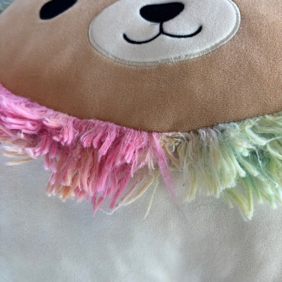 Squishmallow Leonard the Lion Large 16 Inch Rainbow Mane Tan Plush Toy Plushie - Picture 4 of 6